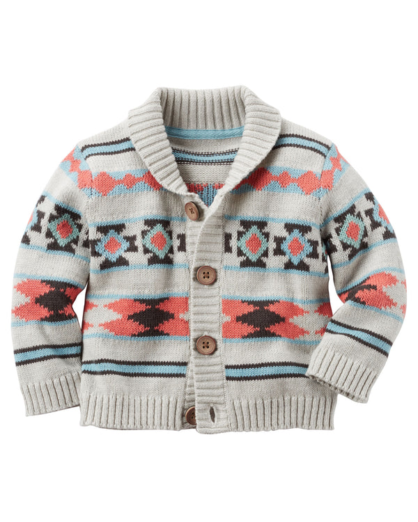 Cardigan CARTERS Printed Button-Front Shawl