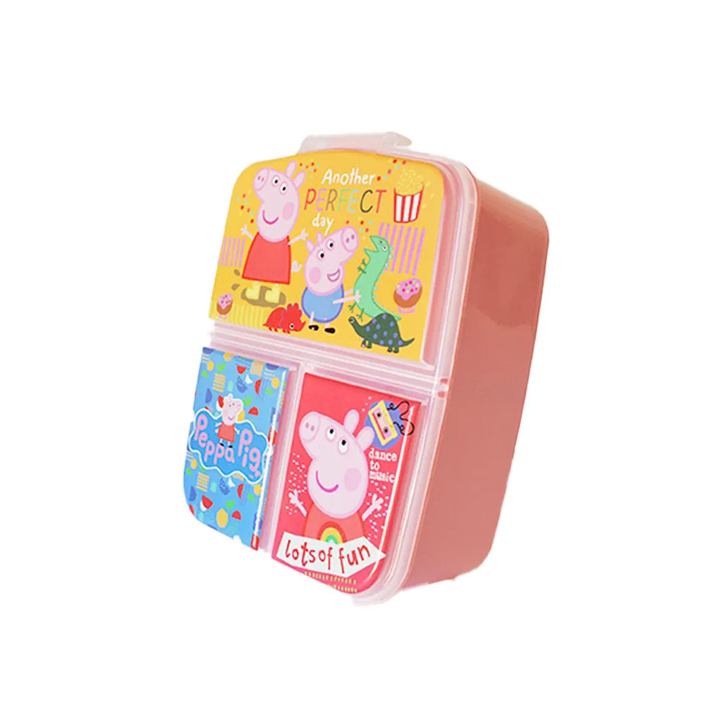 Contenedor hermético para vianda 3 compartimentos  - Peppa Pig