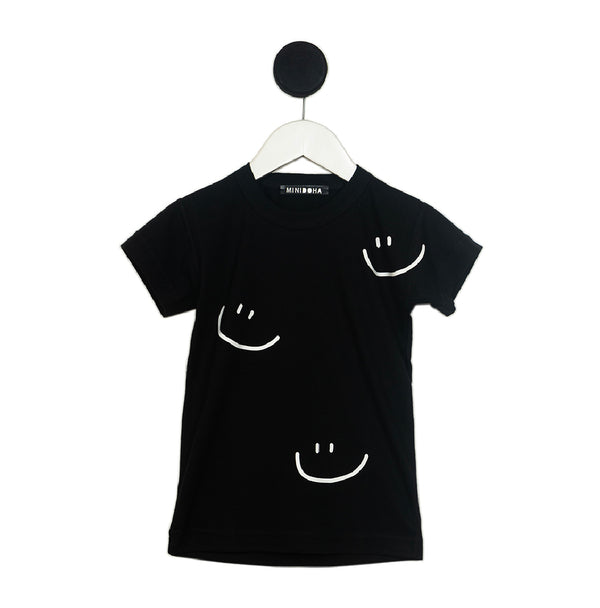 Remera algodón - Happy Black Minidoha