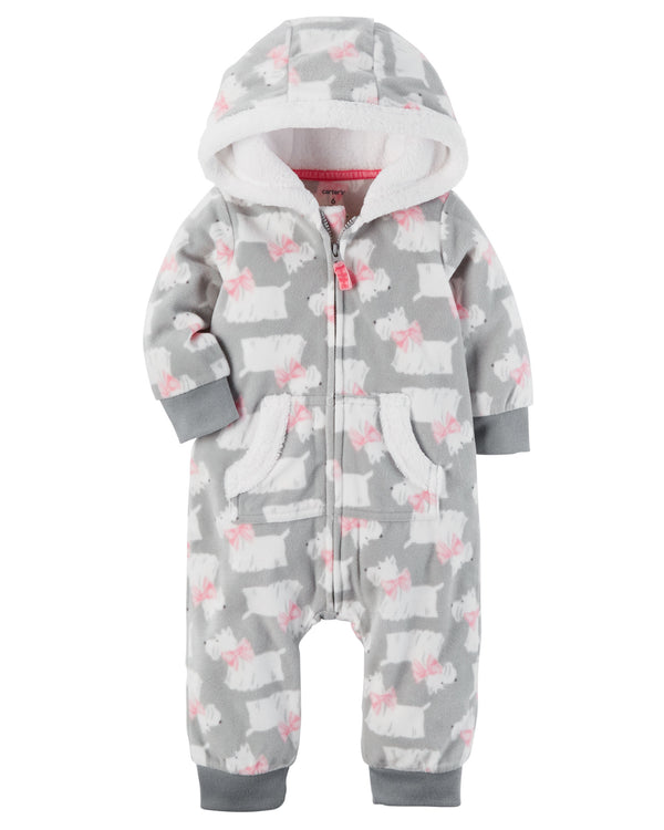Enterito CARTERS Hooded Fleece Jumpsuit Micropolar
