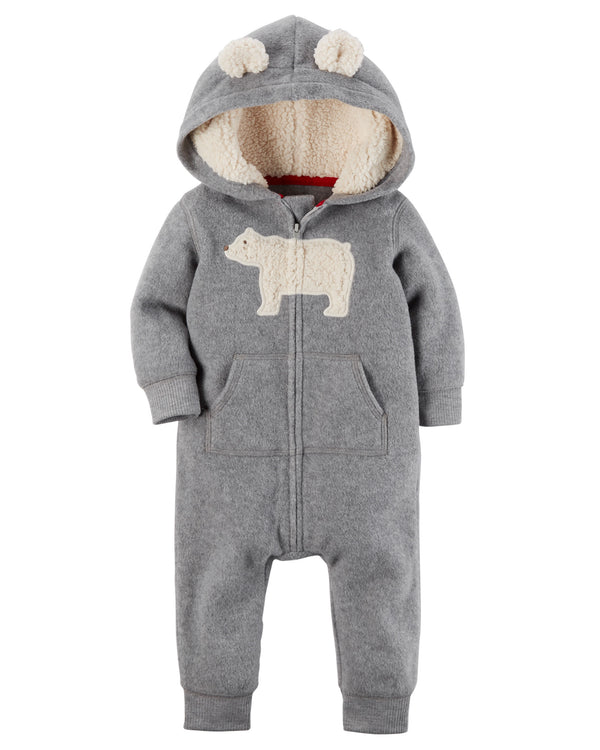 Enterito CARTERS Hooded Fleece Jumpsuit Micropolar