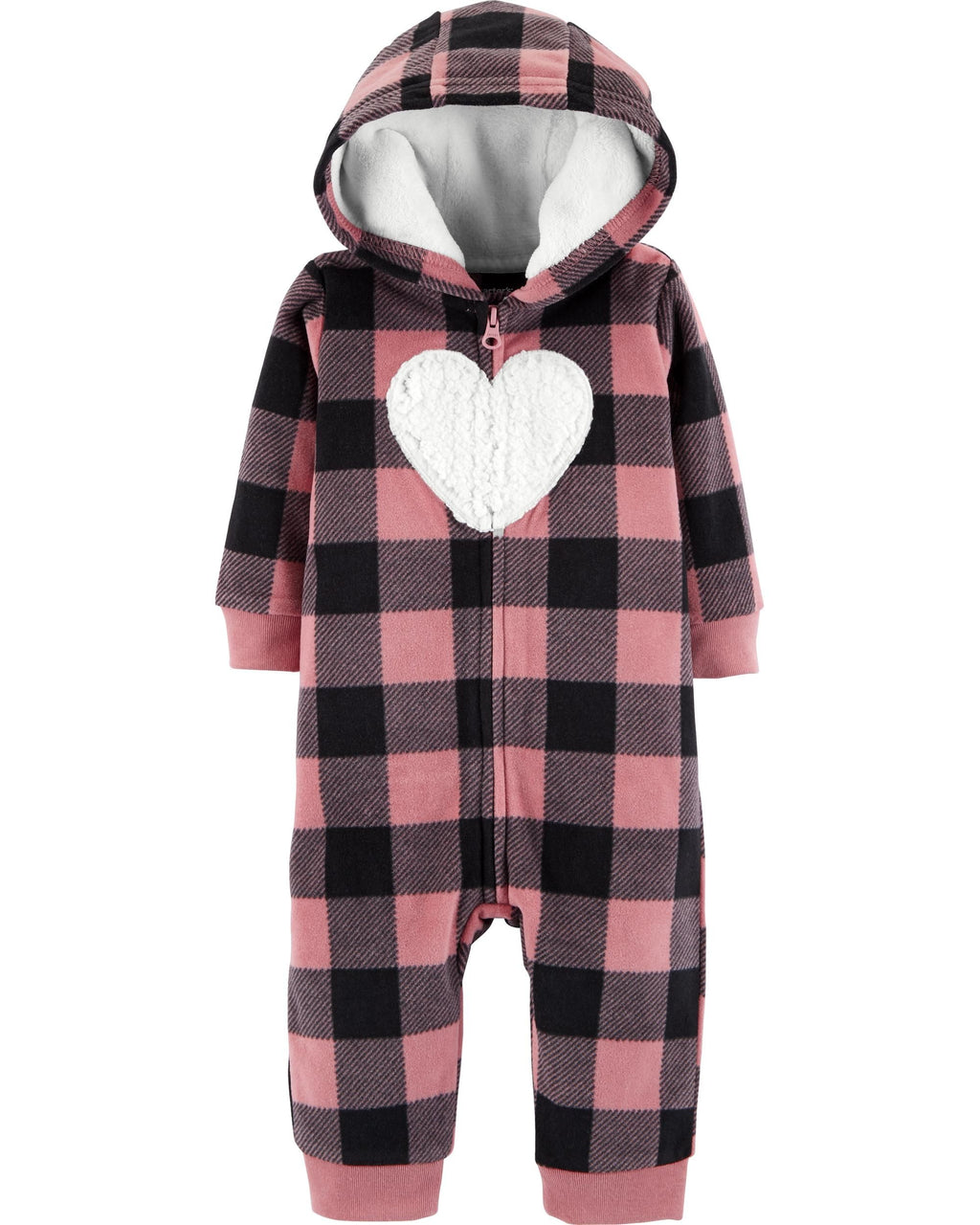 Enterito CARTERS Plaid Hooded Fleece Jumpsuit