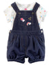 Jardinero CARTERS 2-Piece Tee & Shortalls Set