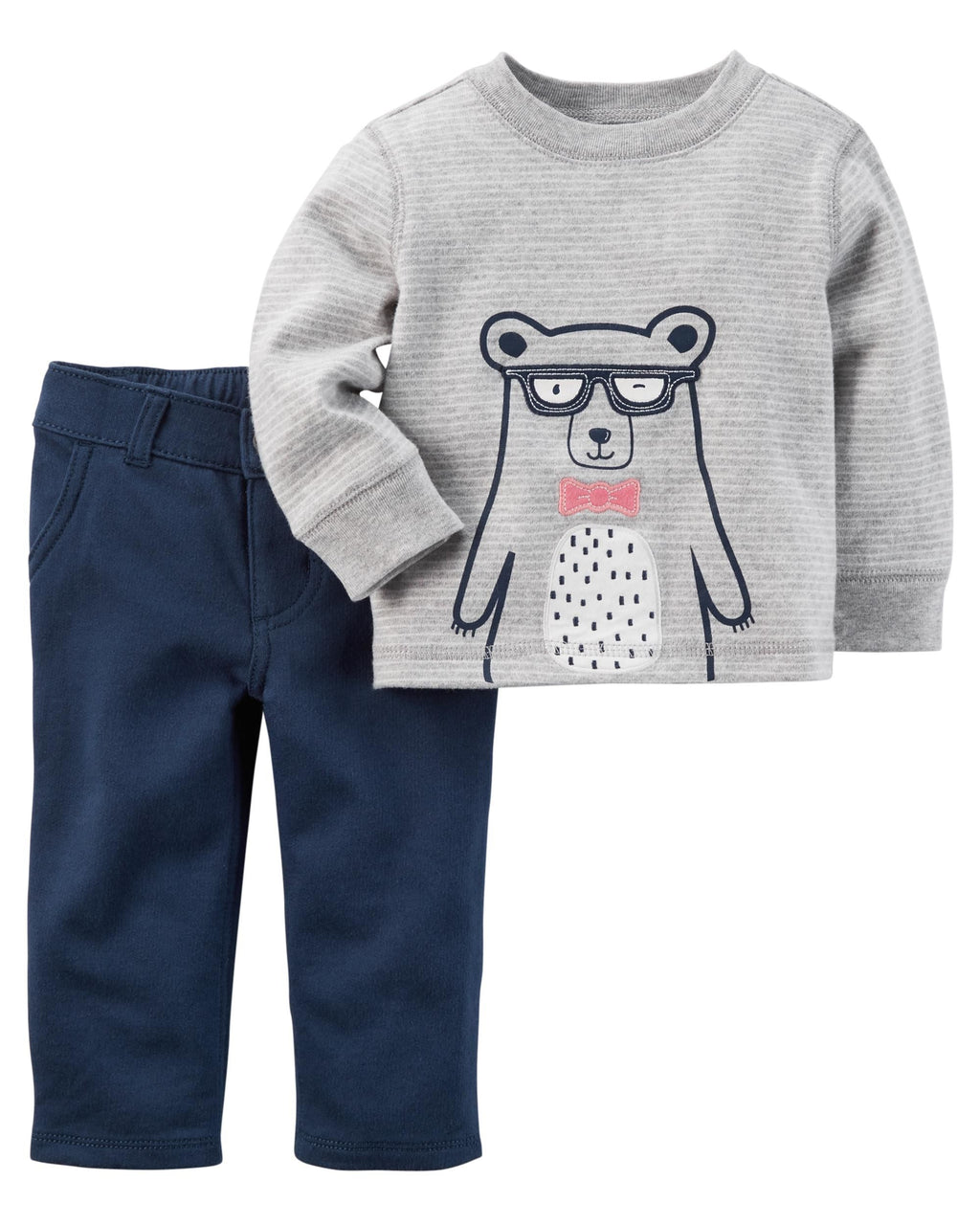 Conjunto CARTERS 2-Piece Bear Jersey Top & French Terry Pant Set