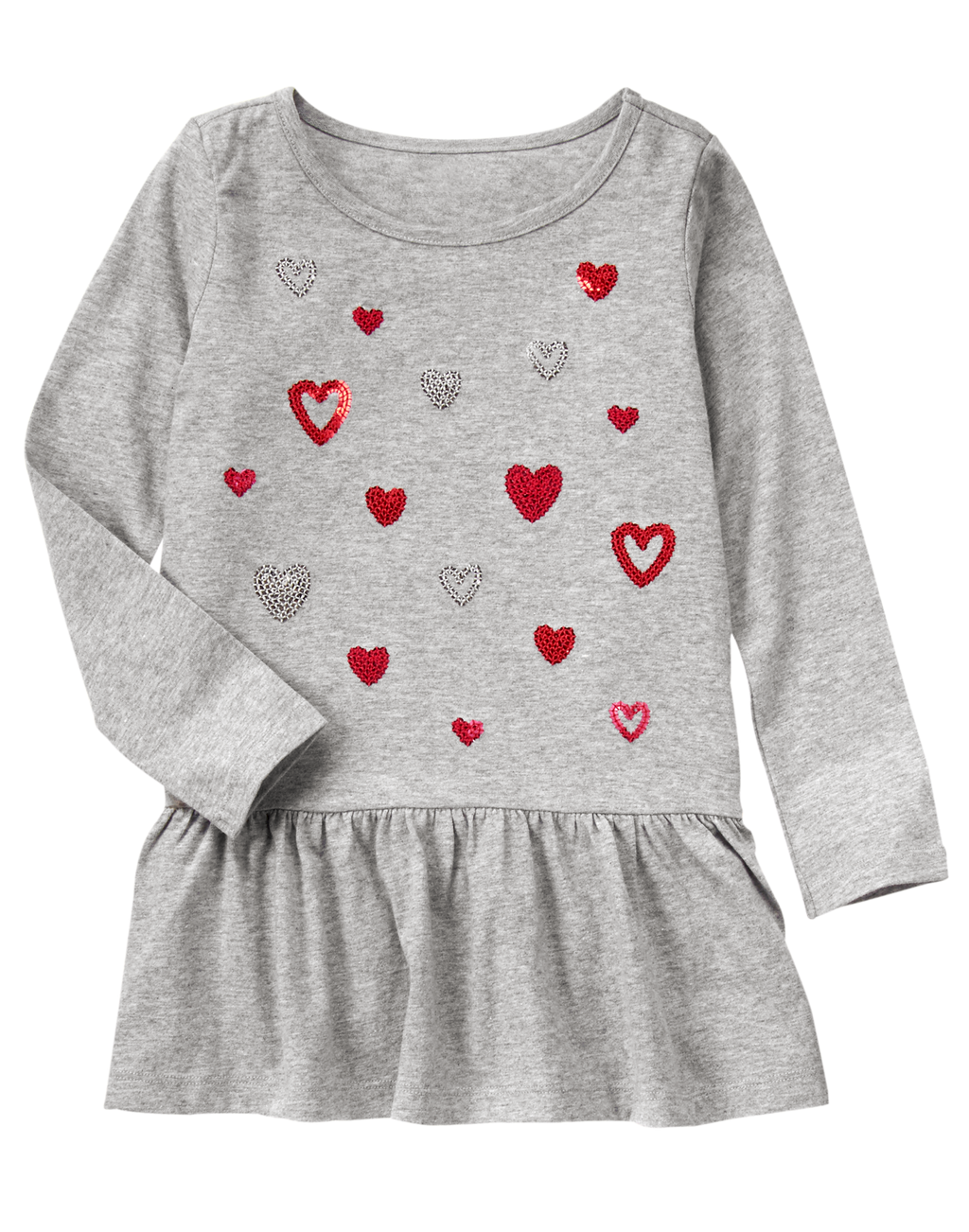 Vestido GYMBOREE Sequin Hearts Tunic )