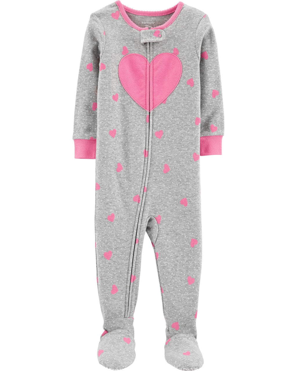 Pijama CARTERS 1-Piece Heart Footed Snug Fit Cotton PJs