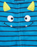 Enterito CARTERS Monster Zip-Up Fleece Sleep & Play - Micropolar