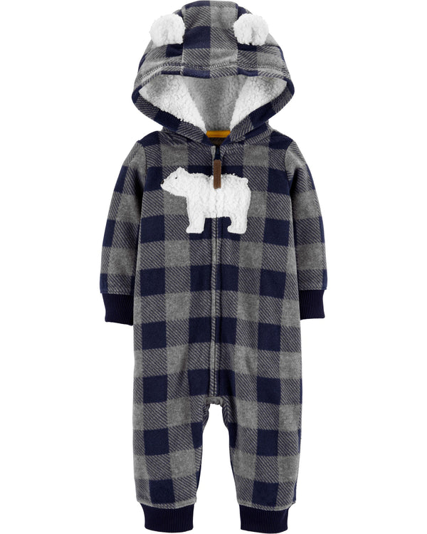 Enterito CARTERS Hooded Polar Bear Fleece  Baby Jump Micropolar y corderito
