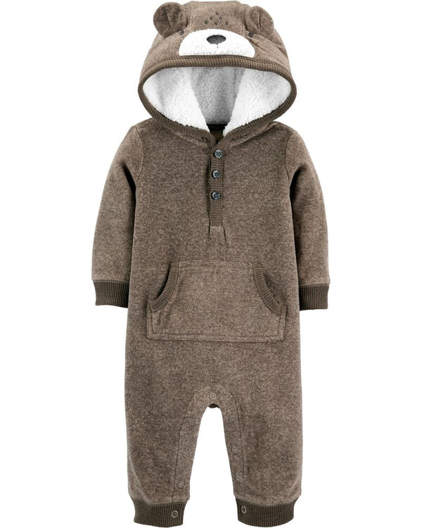 Enterito CARTERS Hooded Bear Fleece Jumpsuit - Micropolar