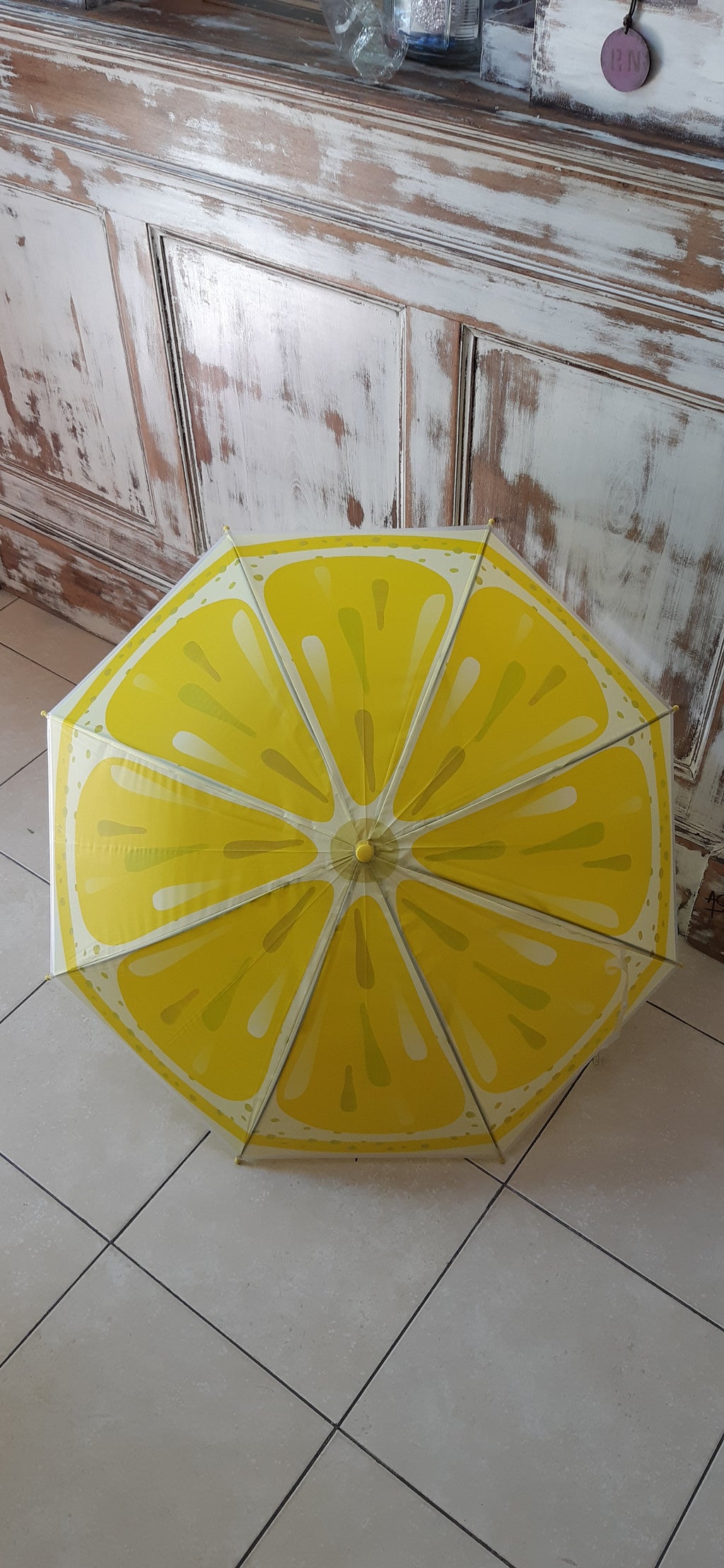 Paraguas Frutas limón con silbato - apertura automática