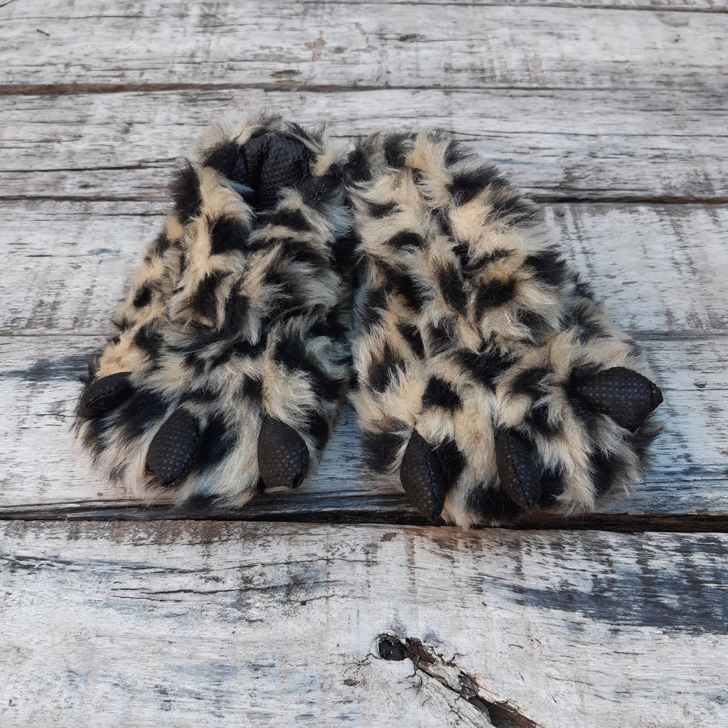 Pantuflas de Piel Garras Leopardo