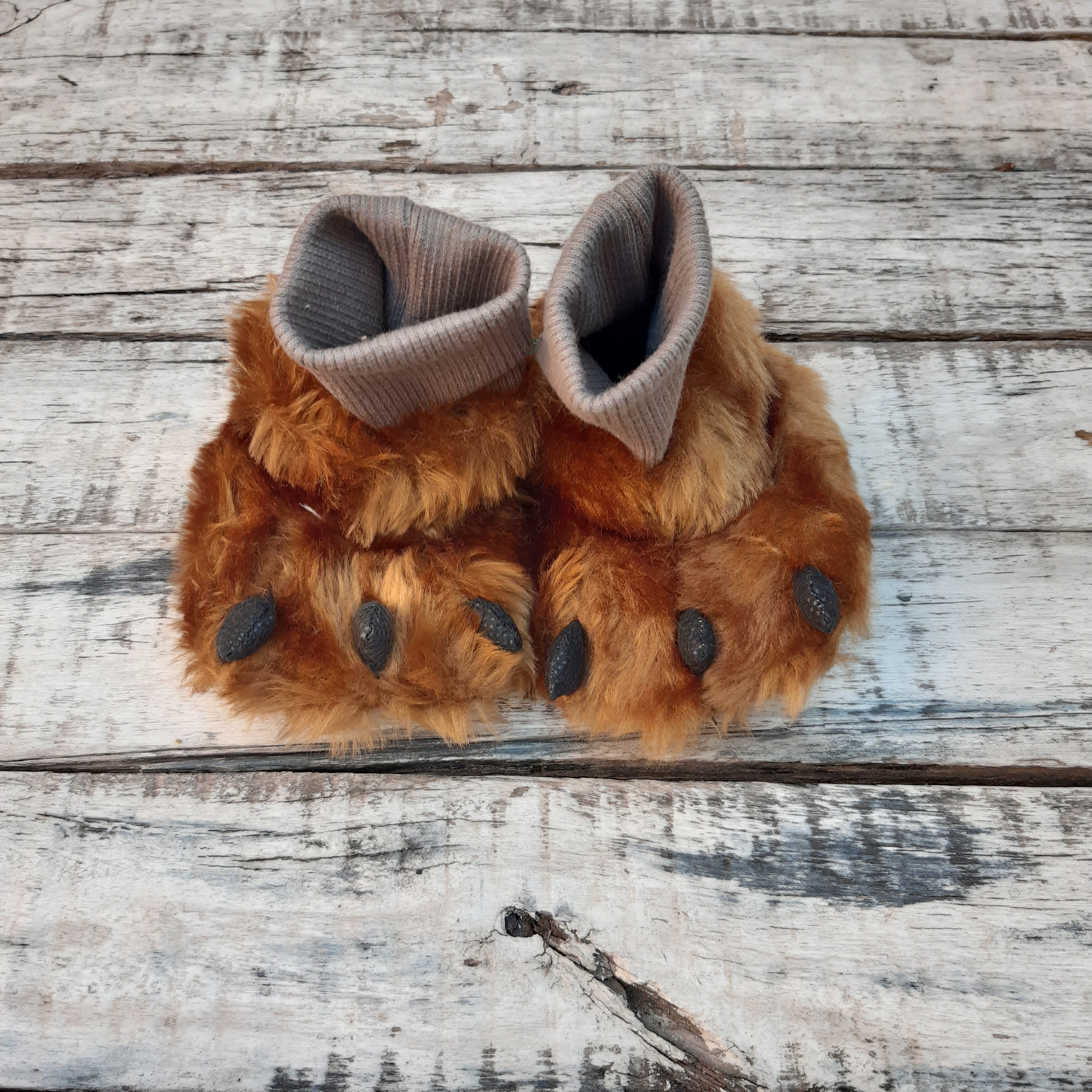 Pantuflas Garras De Pantuflas De Pata De Oso Pantuflas Peludas