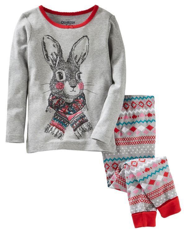 Pijama OSHKOSH 2-Piece Snow Bunny Snug Fit Cotton PJs