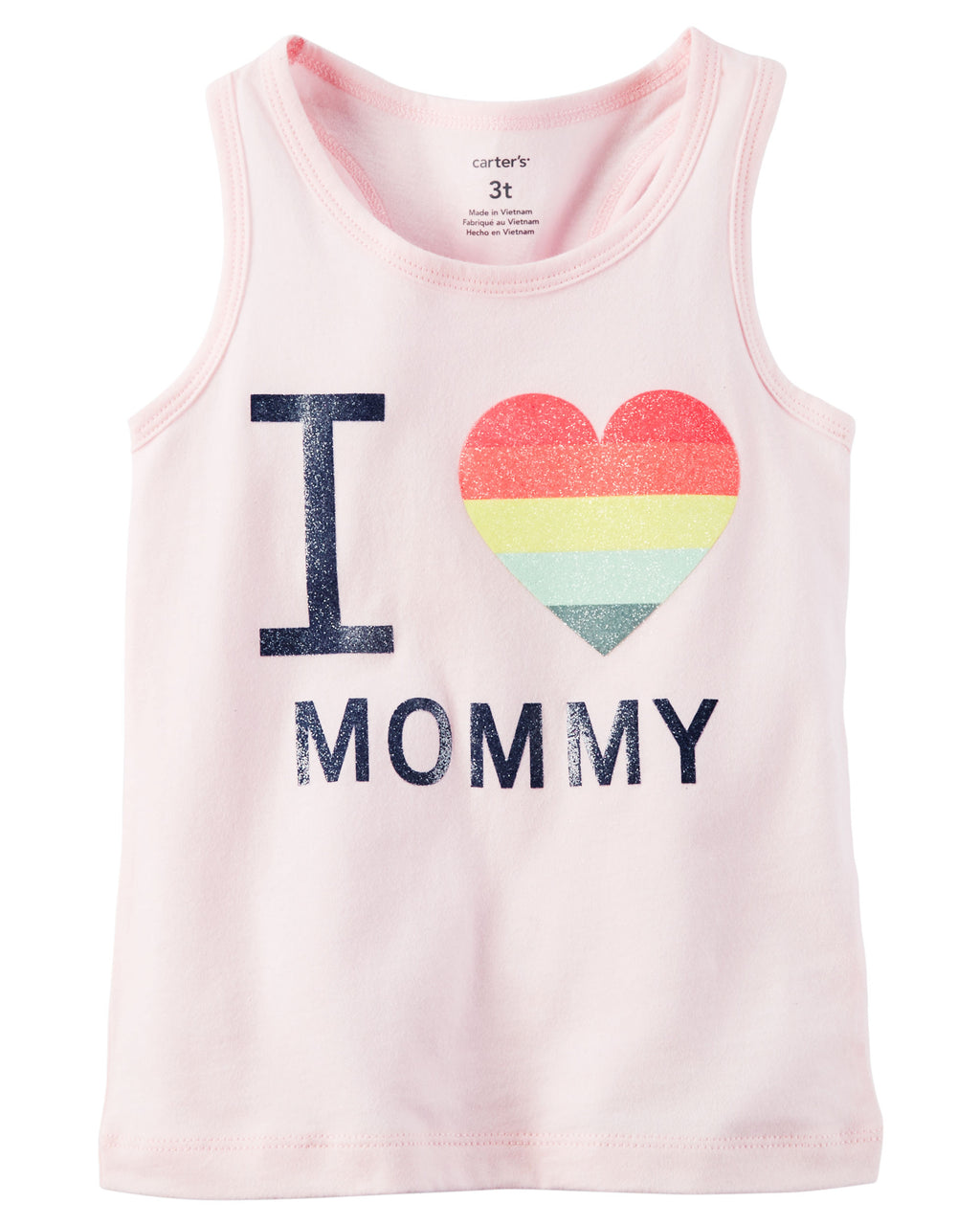 Musculosa CARTERS I Heart Mommy Glitter Graphic Tank