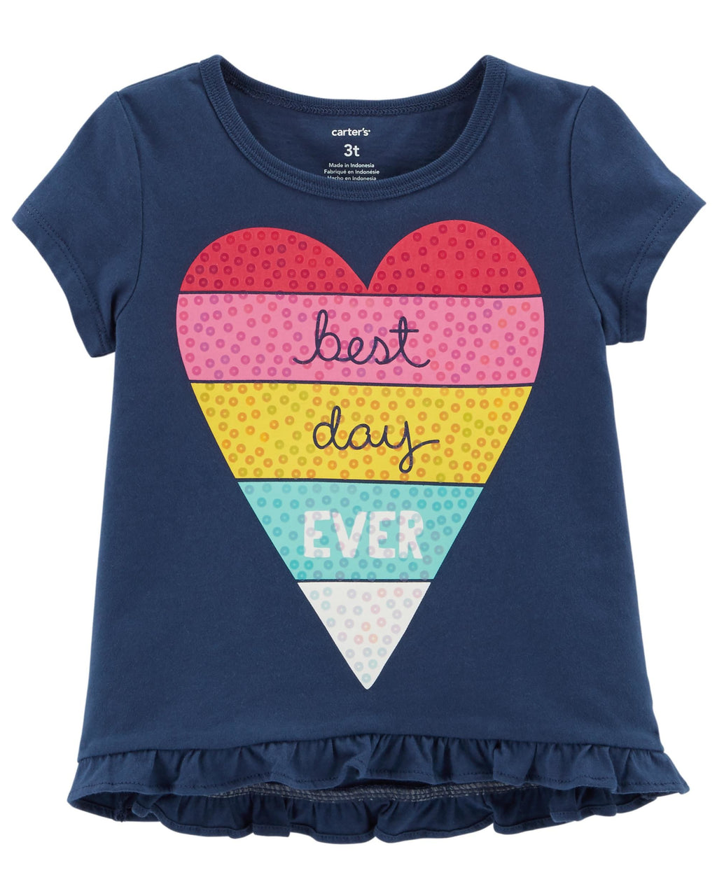 Remera CARTERS Best Day Ever Hi-Lo Matchtastic Tee