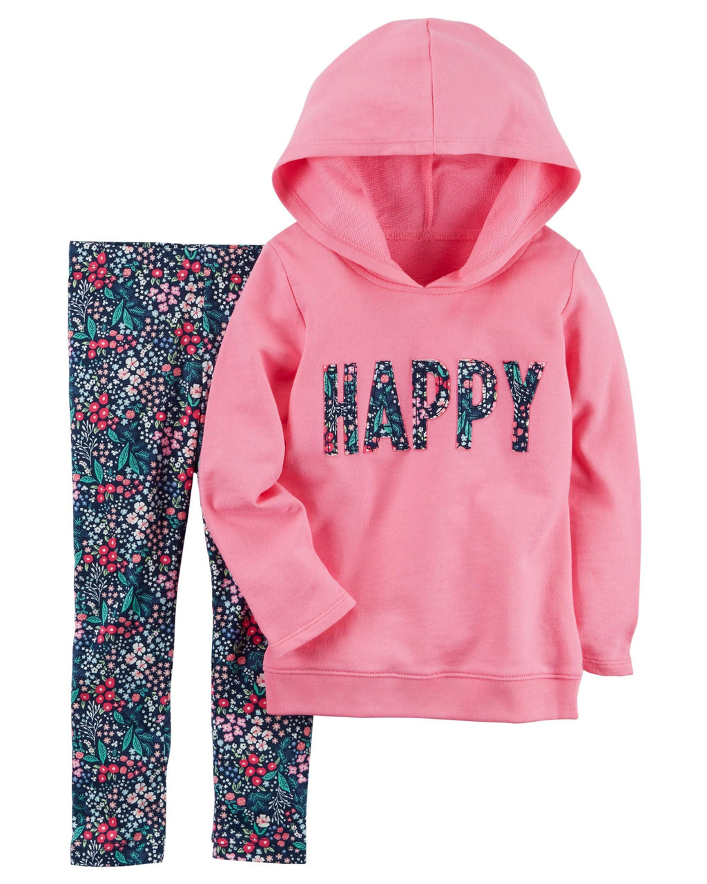 Conjunto CARTERS 2-Piece French Terry Hoodie & Floral Legging Set
