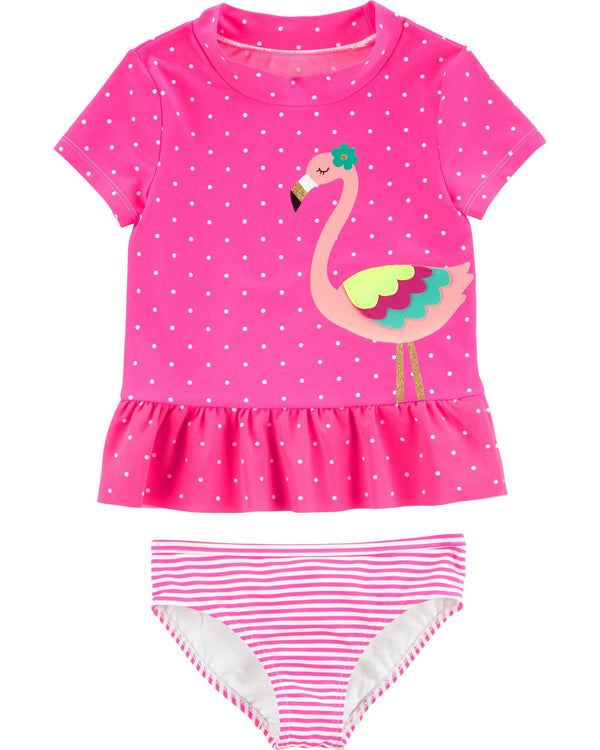 Malla CARTERS 2-Piece Flamingo Rashguard Set Protección UV +50