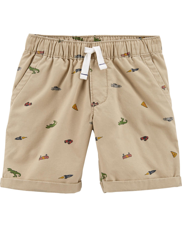 Shorts CARTERS Schiffli Pull-On Twill Shorts