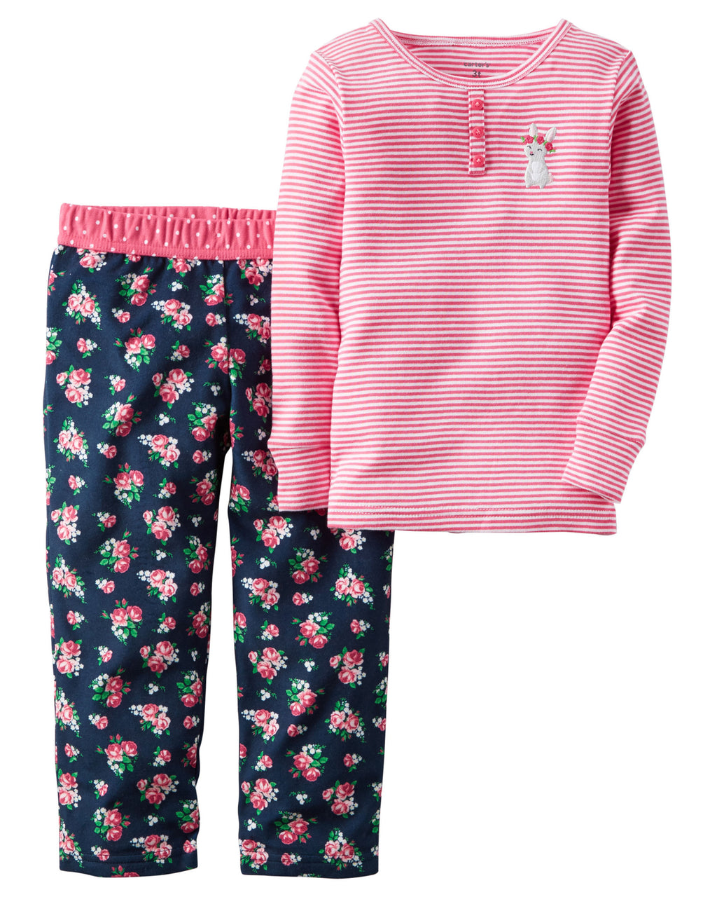 Pijama CARTERS 2-Piece Cotton & Fleece PJs Micropolar + algodon
