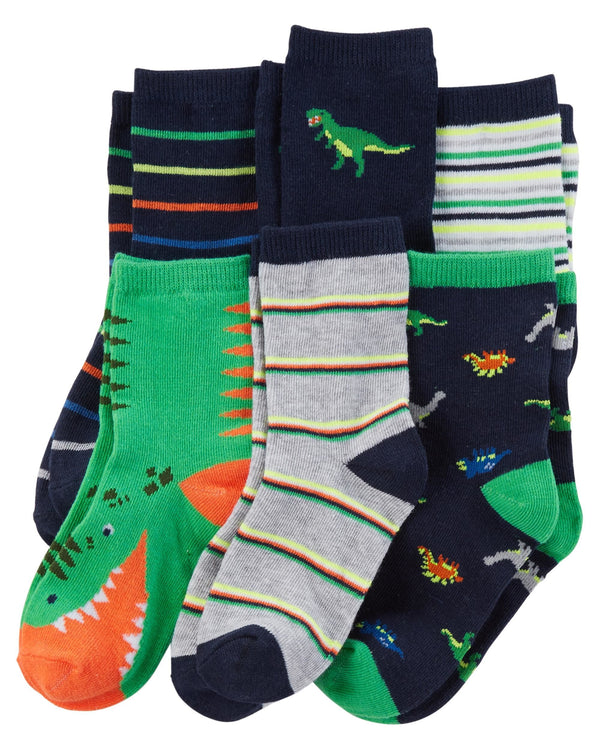 Pack de Medias CARTERS 6-Pack Dinosaur Socks