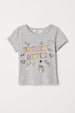 Remera H&M Jersey Top with Printed Design