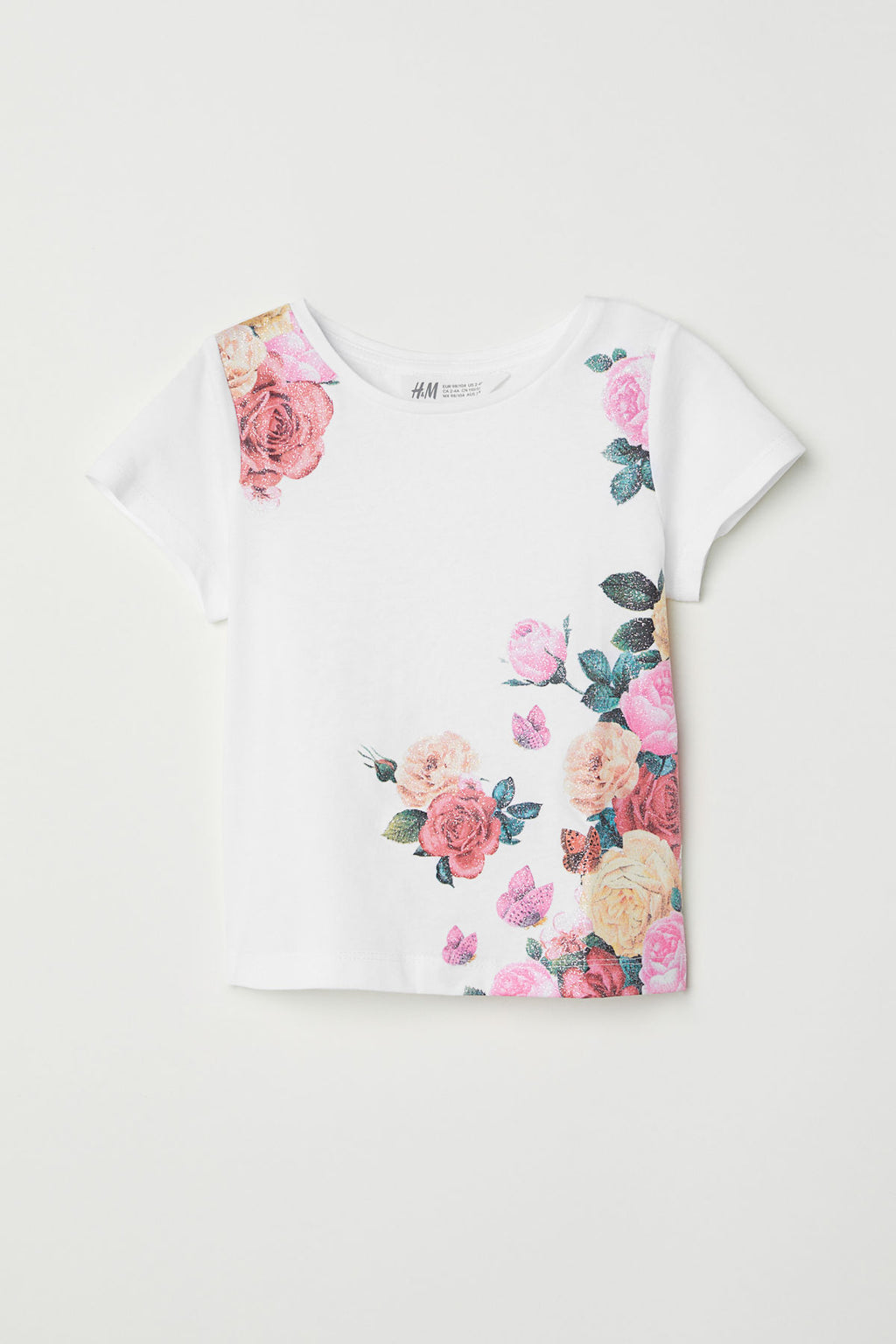 Remera H&M Jersey Top with Printed Design
