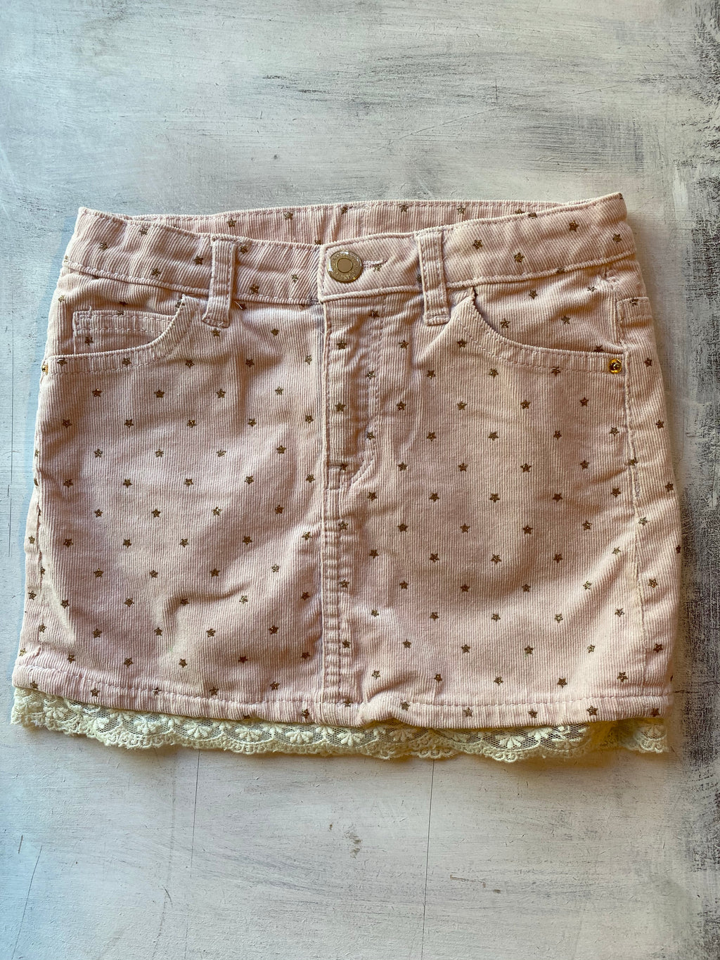 Pollera H&M de mircocorderoy con estrellas glitter Skirt