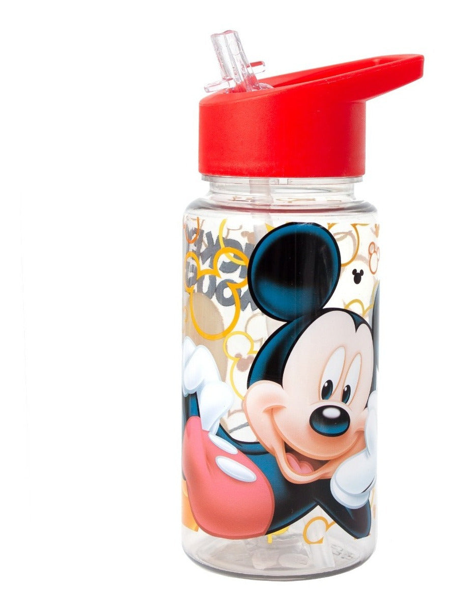 Vaso Botella Straw Top Con pico 500  ml Mickey