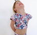 Malla Bikini  HERVE Modelo Mariposas con mangas   - Protección UV +50