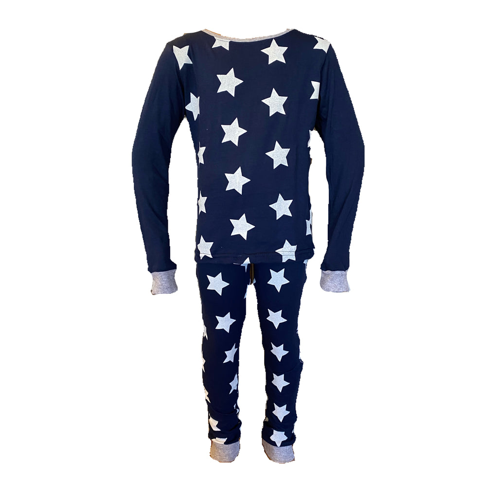 Pijama de 2 piezas de algodón Modelo Star Azul Marino