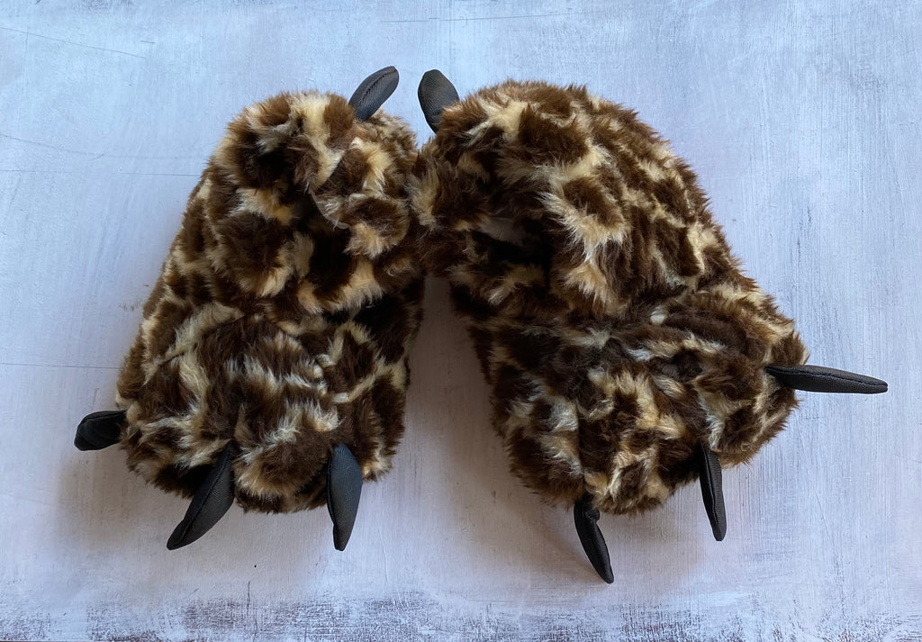 Pantuflas de Piel Garras Prints Jirafa