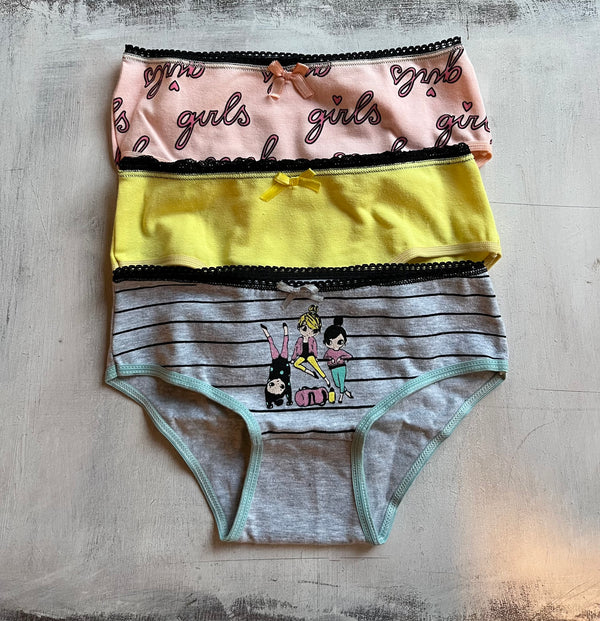 Pack Bombachas x 3 unidades  Girls  Vintage