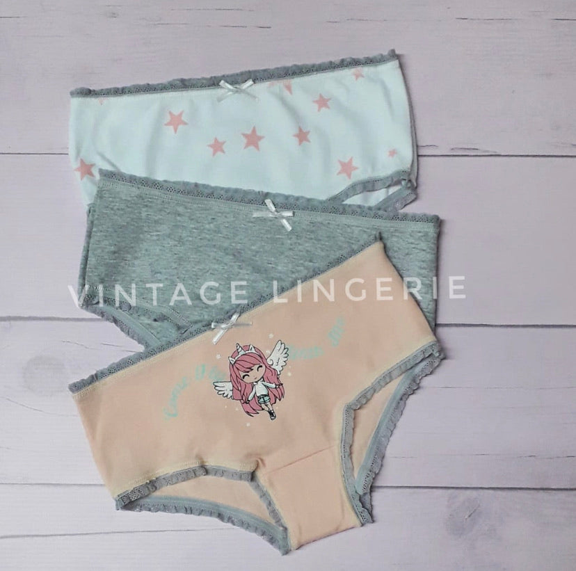 Pack Bombachas x 3 unidades  Angel Star  Vintage