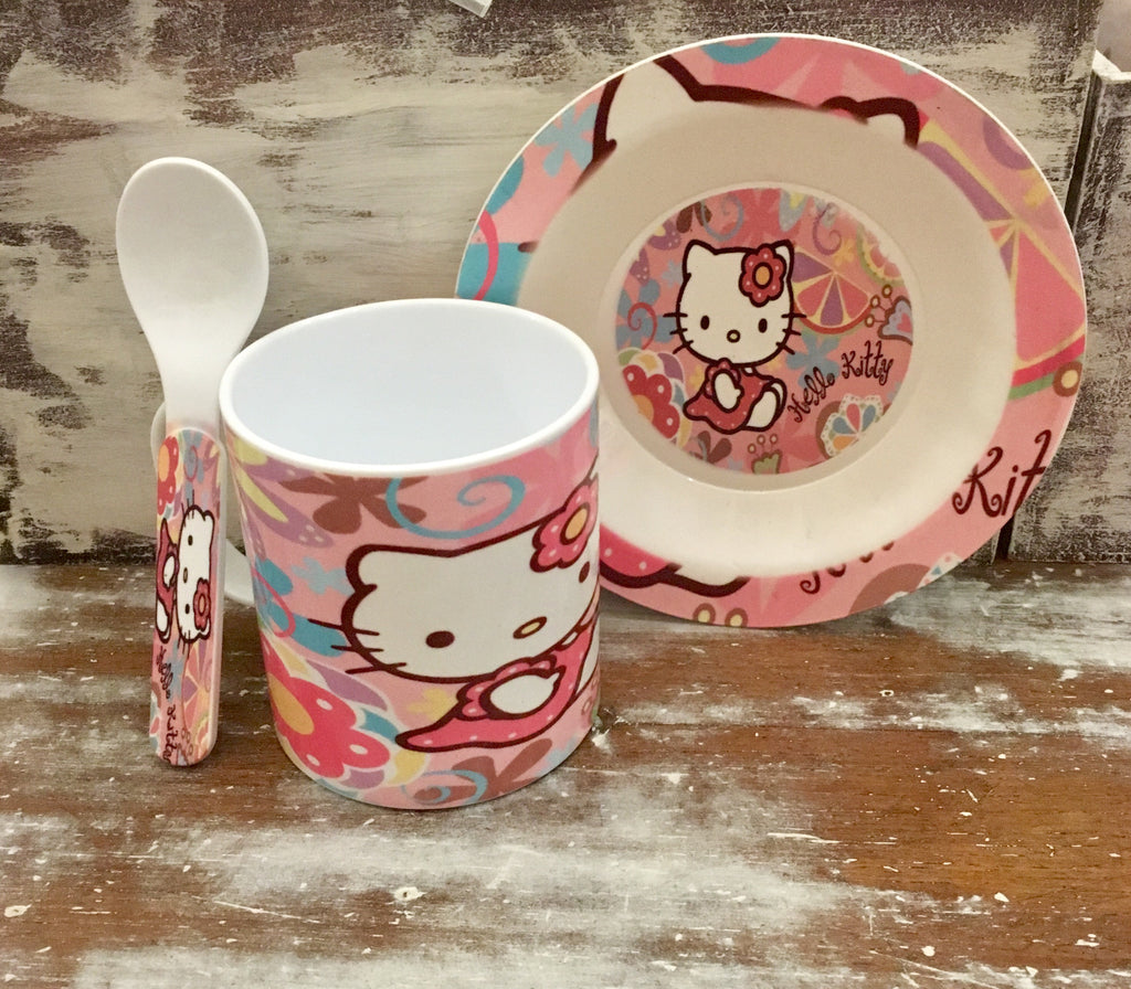 Set de taza - plato y cuchara Hello Kitty